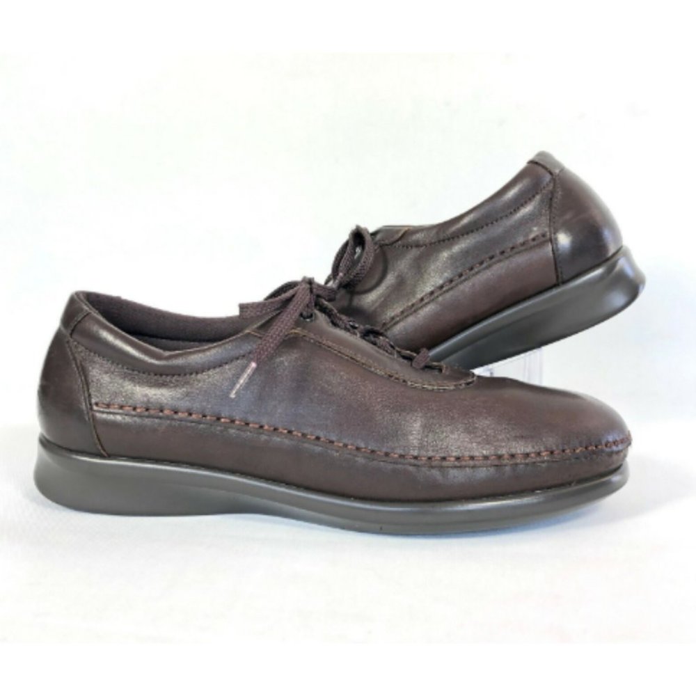 SAS Womens Traveler Tripad Comfort Brown Leather Casual Comfort Shoes Size 10 N